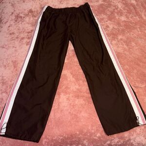 Y2K Brown and pink track pants